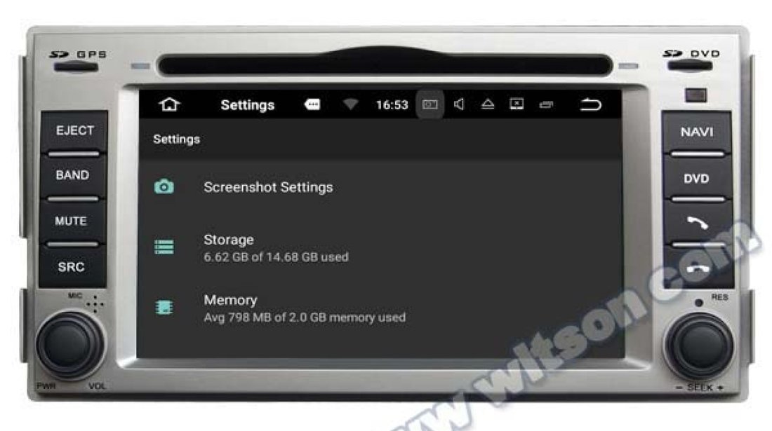 NAVIGATIE ANDROID 8.0 DEDICATA HYUNDAI SANTA FE MODEL WITSON W2-W008 PLATFORMA S200 OCTA-CORE 2G RAM