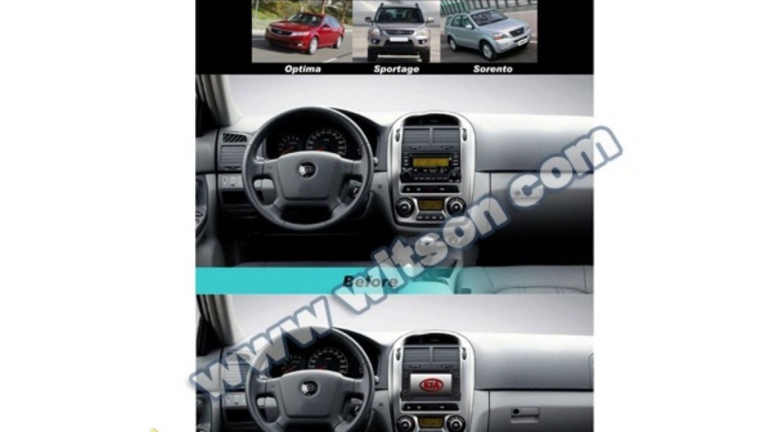 NAVIGATIE ANDROID 8.0 DEDICATA KIA EURO STAR (2007-2011) WITSON W2-W023 PLATFORMA S200 DVD GPS