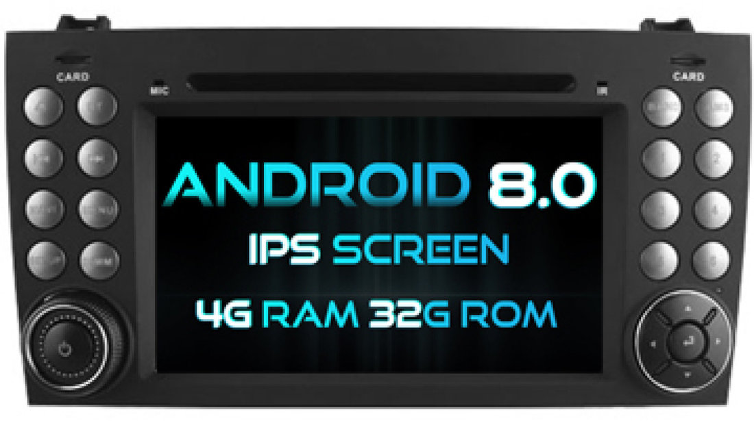 NAVIGATIE ANDROID 8.0 DEDICATA MERCEDES SLK W171 WITSON W2-V5576 INTERNET 4G WIFI OCTA-CORE 4G RAM