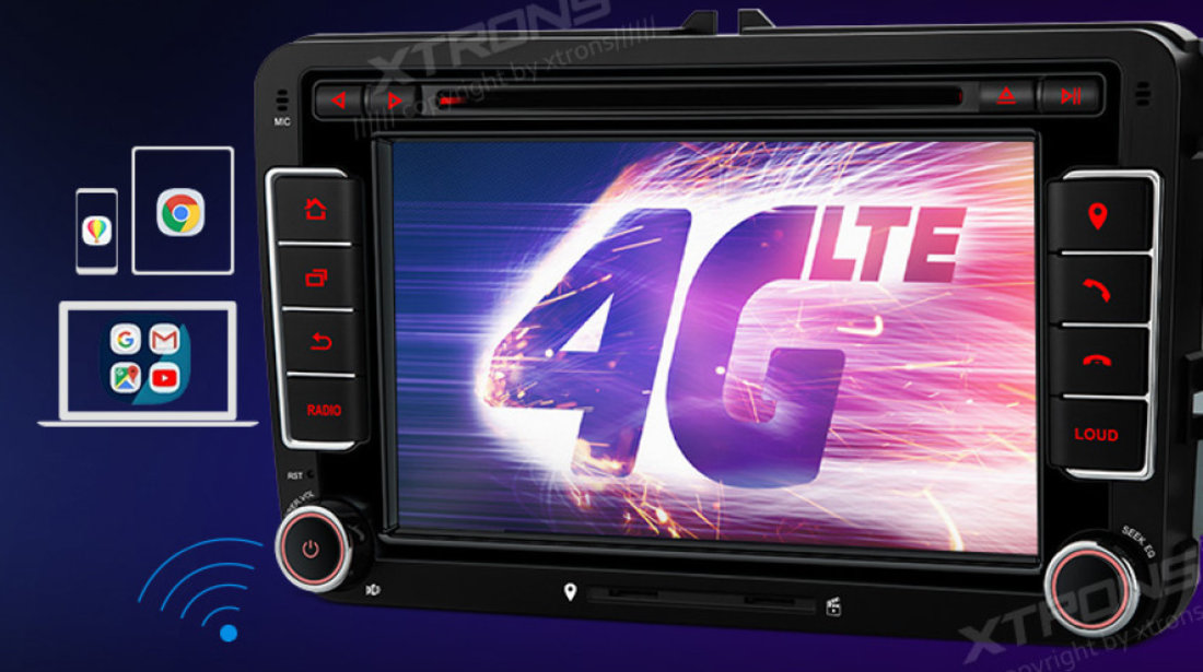 NAVIGATIE ANDROID 8.0 DEDICATA Seat Cupra XTRONS PB78MTVP 7'' INTERNET 4G OCTACORE 4GB RAM 32 GB