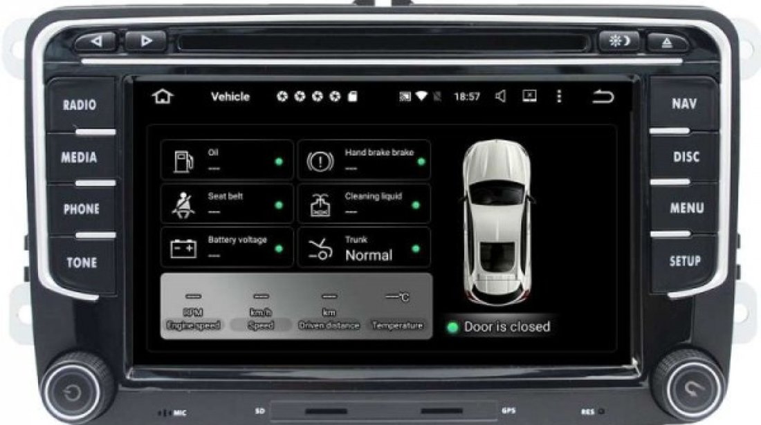 NAVIGATIE ANDROID 8.0 DEDICATA SKODA FABIA  ECRAN NAVD-P3700 7'' IPS CAPACITIV INTERNET 4G WIFI OCT