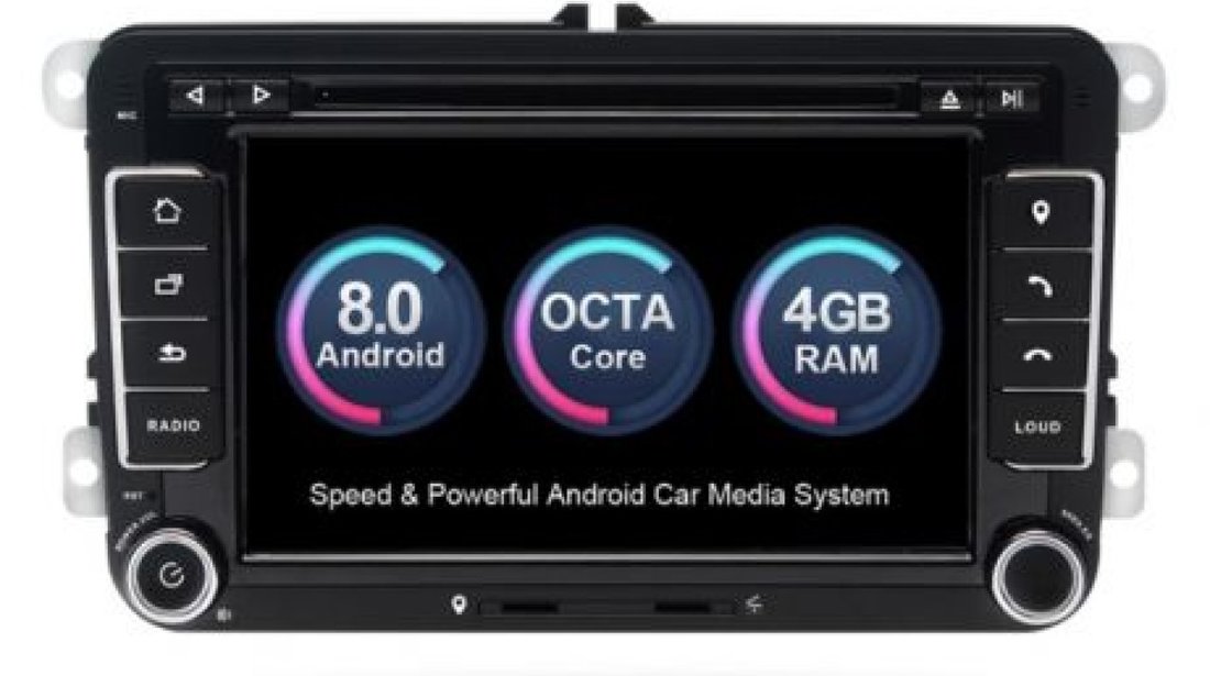 NAVIGATIE ANDROID 8.0 DEDICATA Skoda Fabia II XTRONS PB78MTVP 7'' INTERNET 4G OCTACORE 4GB RAM 32 GB