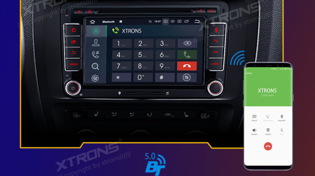 NAVIGATIE ANDROID 8.0 DEDICATA Skoda Yeti XTRONS PB78MTVP 7'' INTERNET 4G OCTACORE 4GB RAM 32 GB