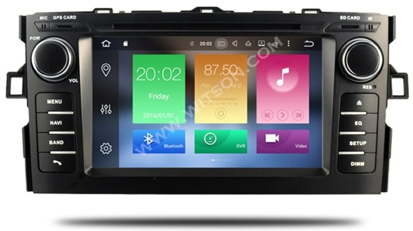 NAVIGATIE ANDROID 8.0 DEDICATA TOYOTA AURIS 2007-2012 WITSON W2-V5730 INTERNET 4G WIFI GPS WAZE