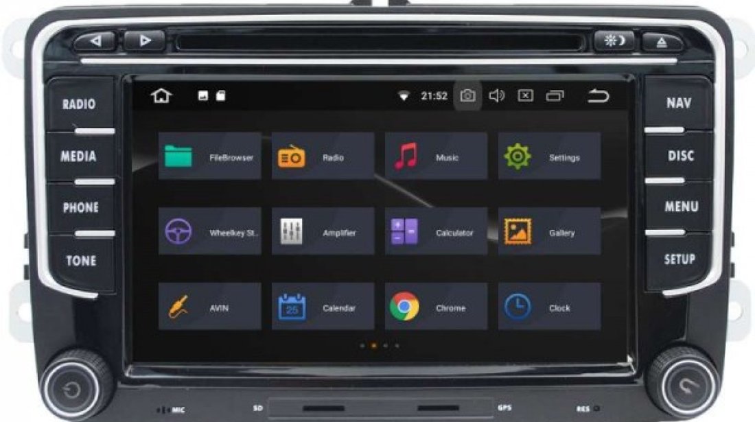 NAVIGATIE ANDROID 8.0 DEDICATA VW AMAROK ECRAN NAVD-P3700 7'' IPS CAPACITIV INTERNET 4G WIFI GPS