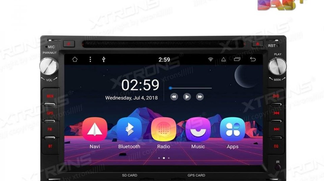 NAVIGATIE ANDROID 8.0 DEDICATA VW PASSAT B5 MODEL XTRONS PR78MTW OCTA CORE 2G RAM 16GB CARKIT MIRROR