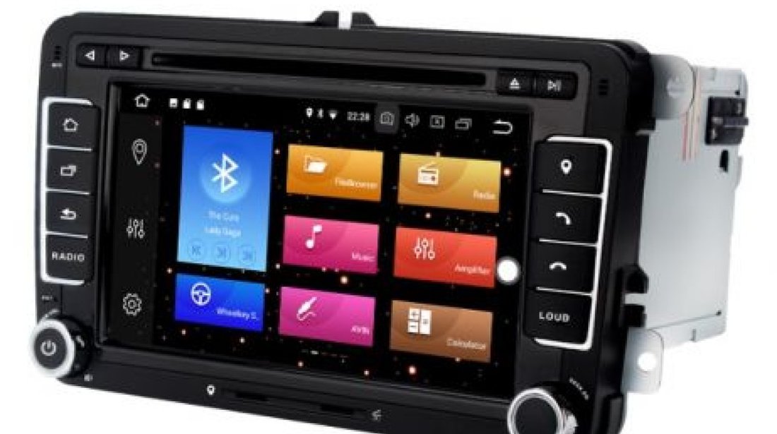 NAVIGATIE ANDROID 8.0 DEDICATA VW SKODA SEAT XTRONS PB78MTVP 7'' INTERNET WIFI OCTACORE 4G RAM 32GB