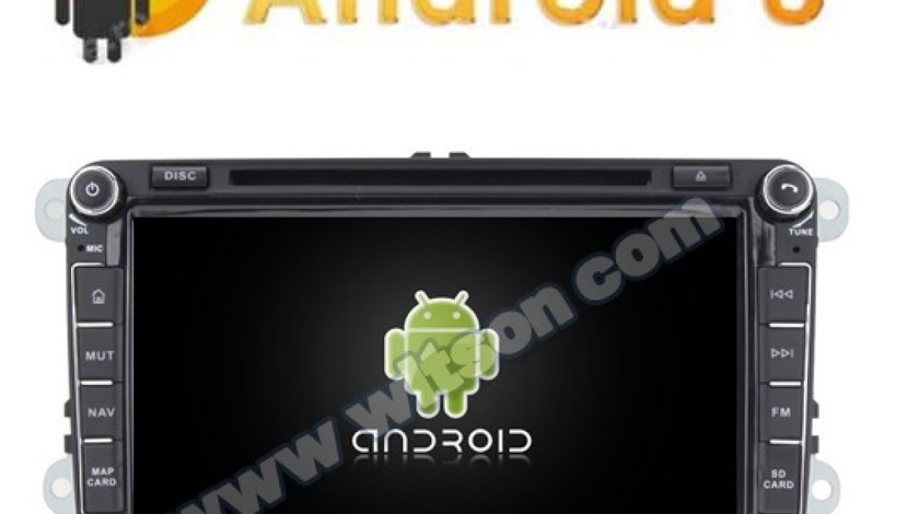 NAVIGATIE ANDROID 8.0 DEDICATA VW SKODA SEAT WITSON W2-V7617 8'' 4G RAM WIFI OCTACORE 32GB GPS WAZE