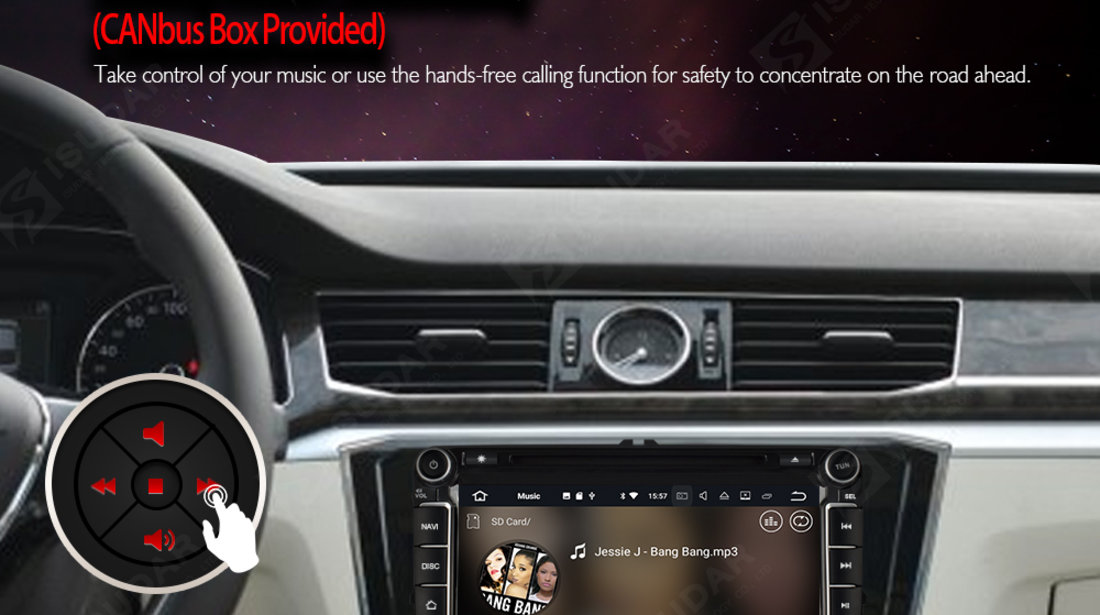 NAVIGATIE ANDROID 8.0 DEDICATA VW SKODA SEAT WITSON W2-V7617 8'' 4G RAM WIFI OCTACORE 32GB GPS WAZE