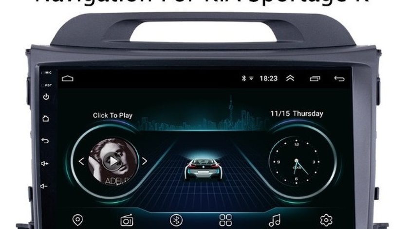 NAVIGATIE ANDROID 8.1 CARPAD DEDICATA KIA SPORTAGE 2010-2015 ECRAN 9” CAPACITIV 16GB GPS WAZE DVR