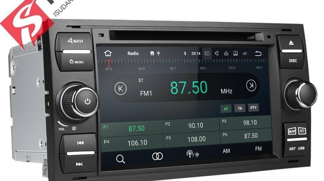 NAVIGATIE ANDROID 8.1 DEDICATA FORD FOCUS 2005- ECRAN IPS DVD CARKIT USB SD GPS WAZE EDOTEC EDT-G140