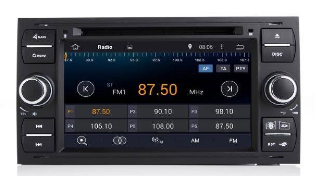 NAVIGATIE ANDROID 8.1 DEDICATA FORD FOCUS 2005- ECRAN IPS DVD CARKIT USB SD GPS WAZE EDOTEC EDT-G140