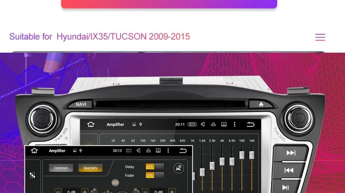 NAVIGATIE ANDROID 8.1 DEDICATA HYUNDAI IX35 NAV-D547 2GB RAM DVR CARKIT GPS INTERNET 3G WIFI WAZE