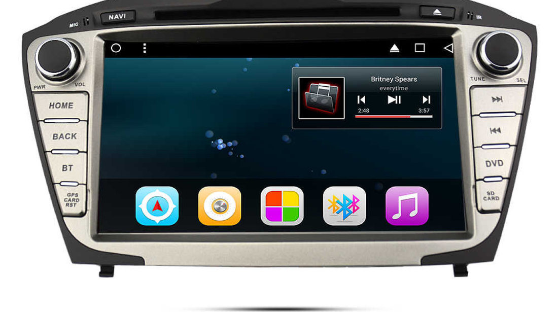 NAVIGATIE ANDROID 8.1 DEDICATA HYUNDAI IX35 NAV-D547 2GB RAM DVR CARKIT GPS INTERNET 3G WIFI WAZE