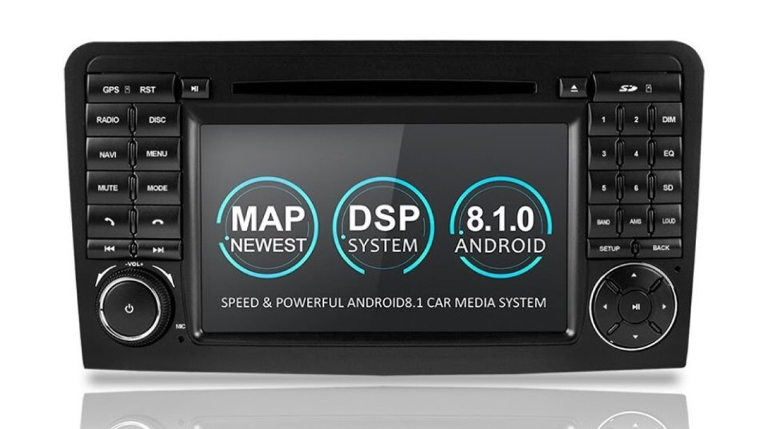 NAVIGATIE ANDROID 8.1 DEDICATA MERCEDES-BENZ ML W164 GL X164 WITSON W2-K5558 ECRAN IPS 16GB 2GB RAM