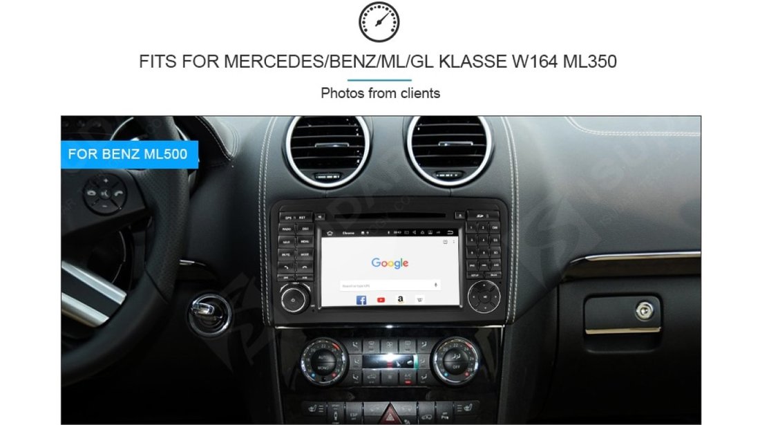 NAVIGATIE ANDROID 8.1 DEDICATA MERCEDES-BENZ ML W164 GL X164 WITSON W2-K5558 ECRAN IPS GPS WAZE DVR