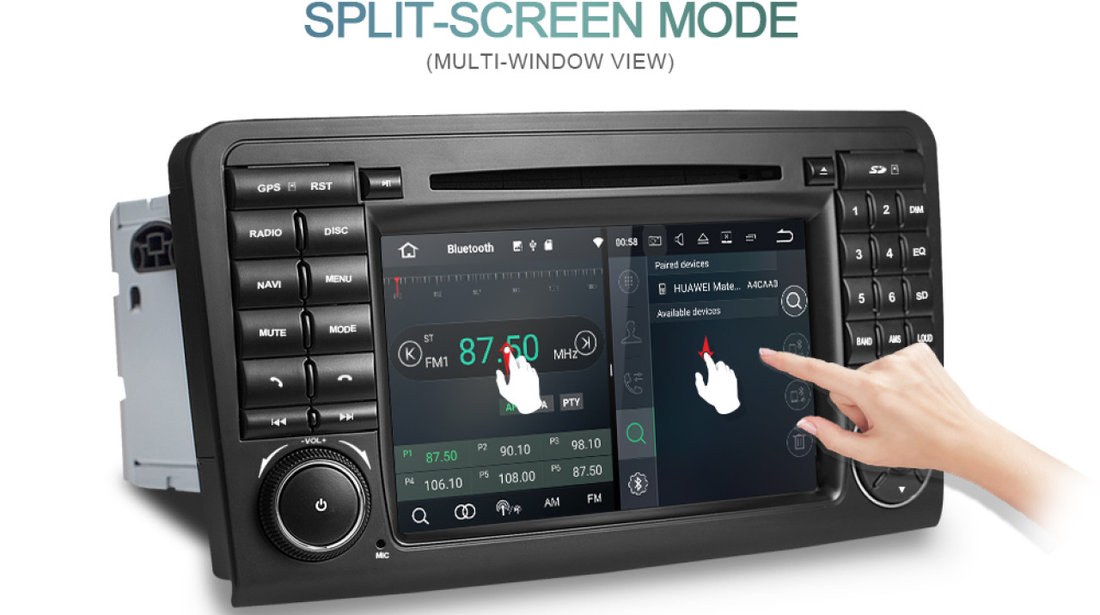 NAVIGATIE ANDROID 8.1 DEDICATA MERCEDES-BENZ ML W164 GL X164 WITSON W2-K5558 ECRAN IPS GPS WAZE DVR