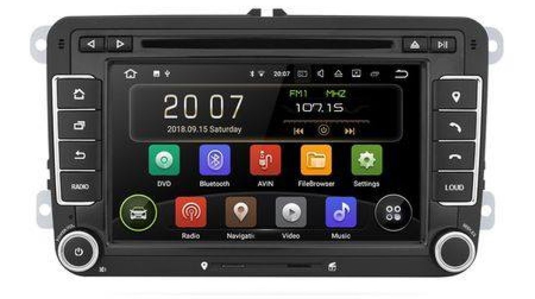 NAVIGATIE ANDROID 8.1 DEDICATA SKODA OCTAVIA 2 ECRAN IPS 7'' 16GB 2GB RAM INTERNET 3G WIFI GPS