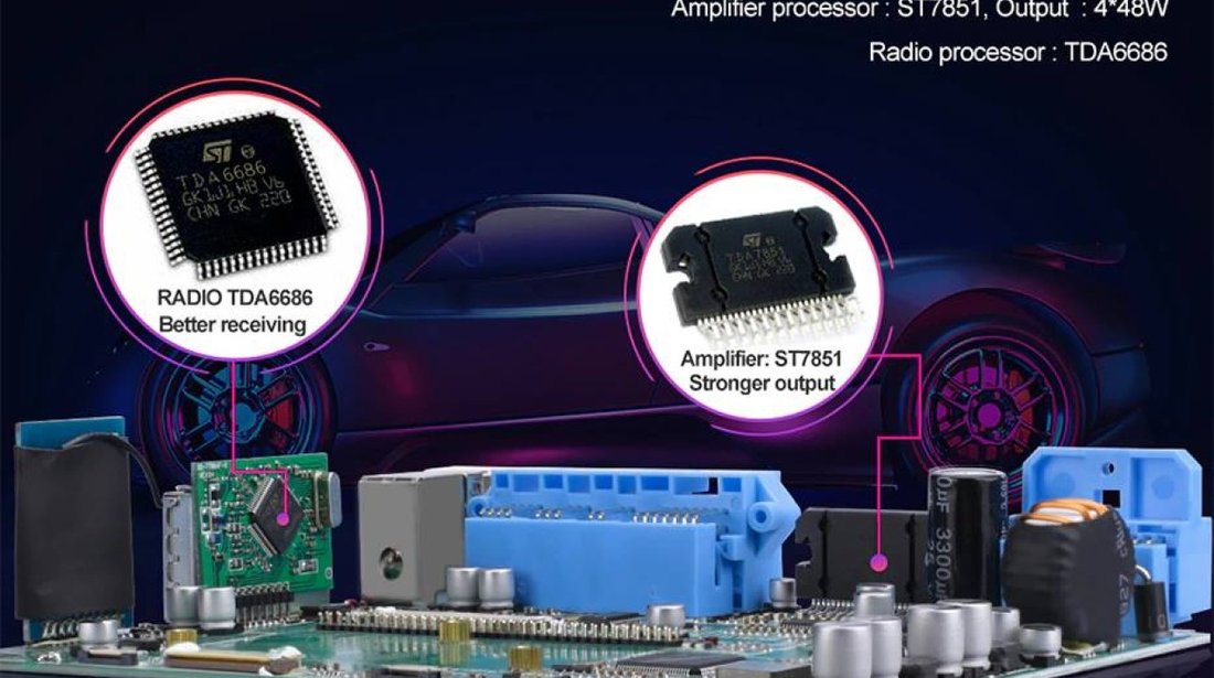 NAVIGATIE ANDROID 8.1 DEDICATA VW CADDY ECRAN IPS 7'' 16GB 2GB RAM INTERNET 3G WIFI QUAD-CORE
