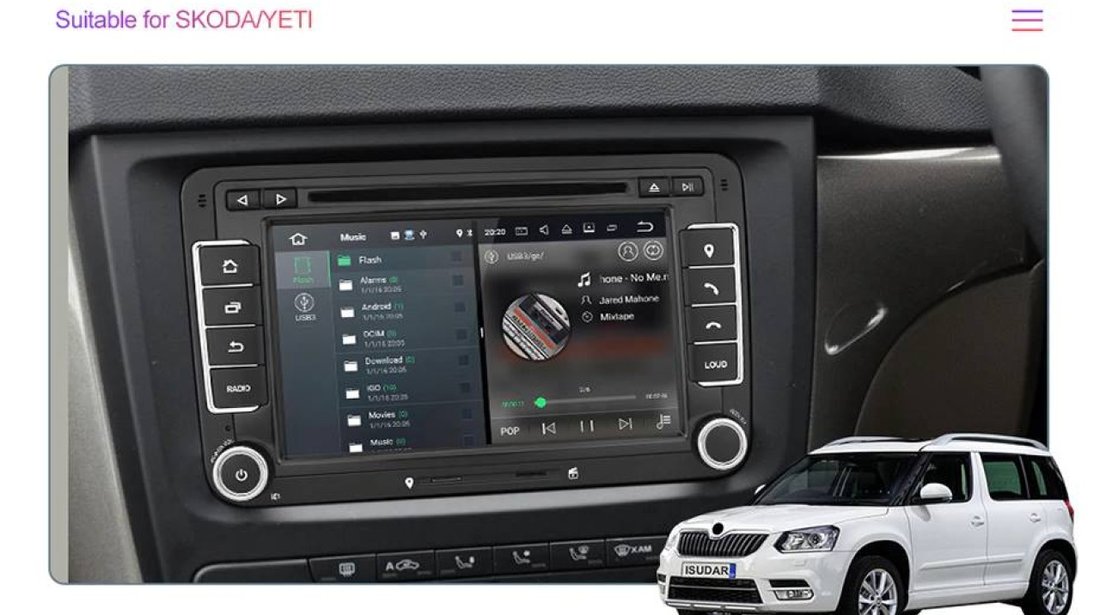 NAVIGATIE ANDROID 8.1 DEDICATA VW  PASSAT B7 ECRAN IPS 7'' 16GB 2GB RAM INTERNET 3G WIFI QUAD-CORE