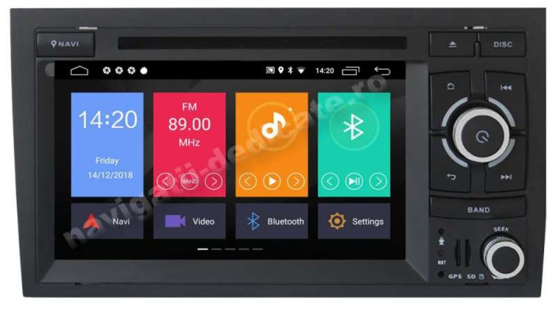 NAVIGATIE ANDROID 9.0 DEDICATA AUDI A4 S4 RS4 SEAT EXEO ECRAN IPS 7'' 16GB 2GB  INTERNET NAVD-MT050