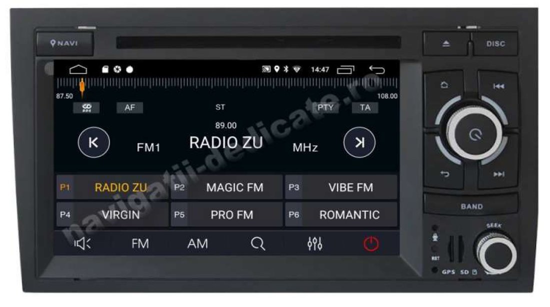 NAVIGATIE ANDROID 9.0 DEDICATA AUDI RS4/B7 2005-2008 ECRAN IPS 7'' 16GB 2GB RAM 3G WIFI NAVD-MT050