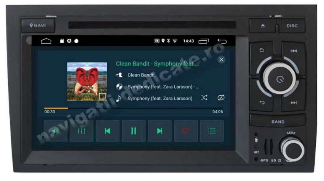 NAVIGATIE ANDROID 9.0 DEDICATA AUDI RS4/B7 2005-2008 ECRAN IPS 7'' 16GB 2GB RAM 3G WIFI NAVD-MT050