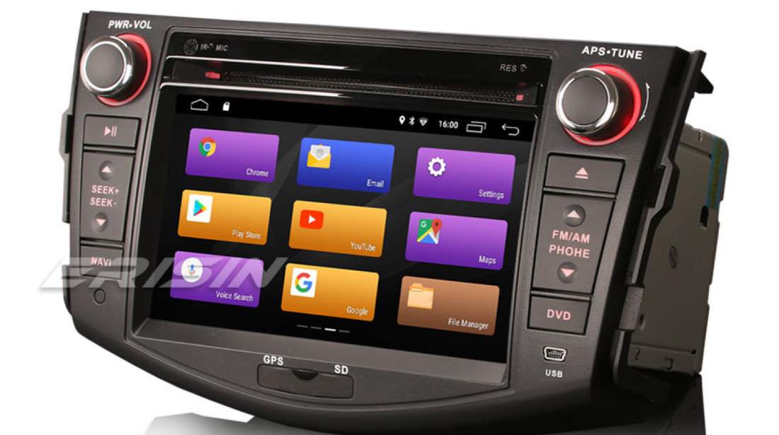 NAVIGATIE ANDROID 9.0 DEDICATA TOYOTA RAV4 2006-2012 ECRAN IPS16GB 2GB RAM INTERNET 3G WIFI GPS WAZ