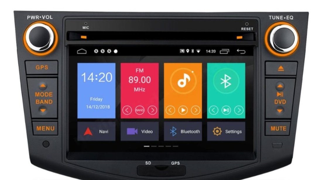 NAVIGATIE ANDROID 9.0 DEDICATA TOYOTA RAV4 2006-2012 INTERNET 3G WIFI GPS WAZE NAV-D MT5126