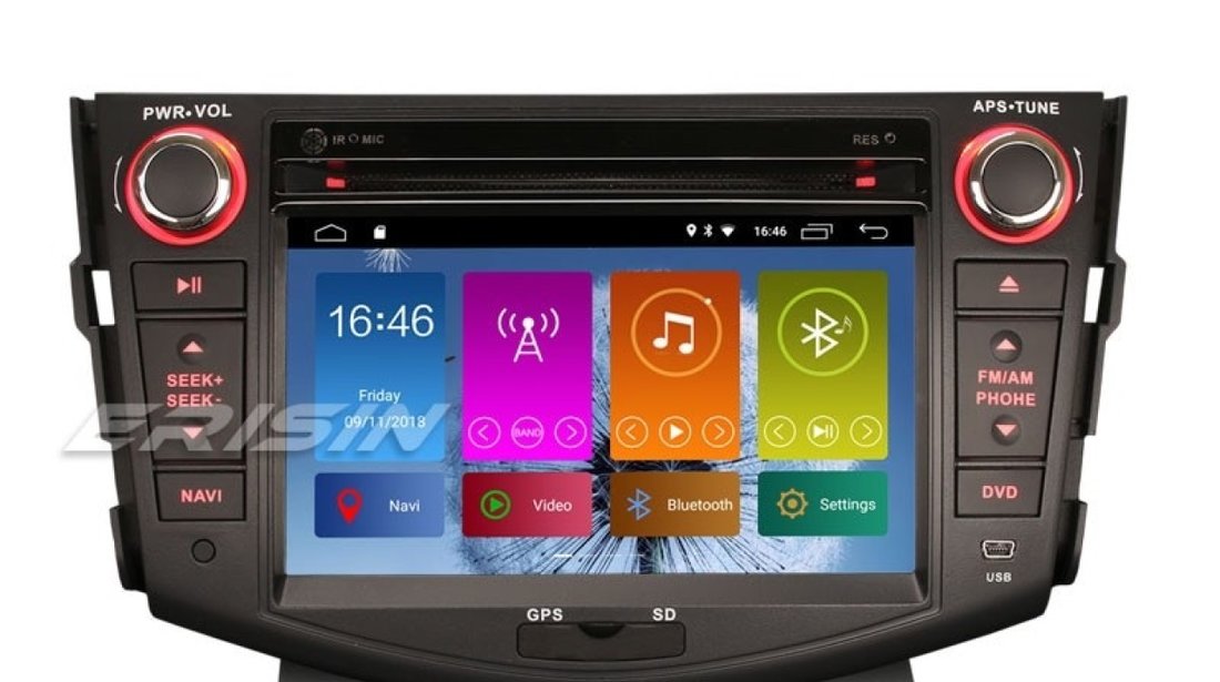 NAVIGATIE ANDROID 9.0 DEDICATA TOYOTA RAV4 2006-2012 ECRAN IPS16GB 2GB RAM INTERNET 3G WIFI GPS WAZE