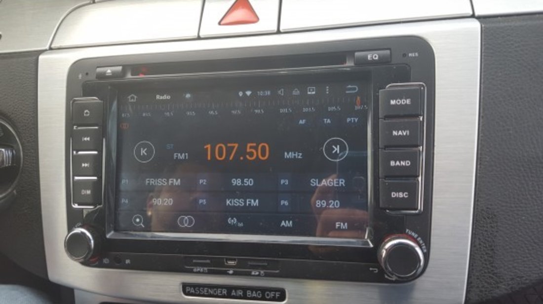 NAVIGATIE ANDROID 9.0 DEDICATA VW PASSAT B6 B7 ECRAN IPS 7'' 16GB 2GB RAM INTERNET 3G WIFI QUAD-CORE
