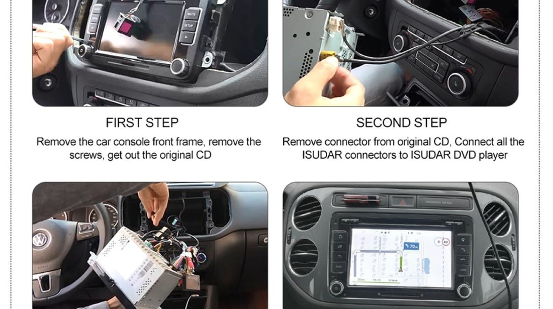 NAVIGATIE ANDROID 9.0 DEDICATA VW SKODA SEAT ECRAN IPS 7'' 16GB 2GB RAM INTERNET 3G WIFI QUAD-CORE