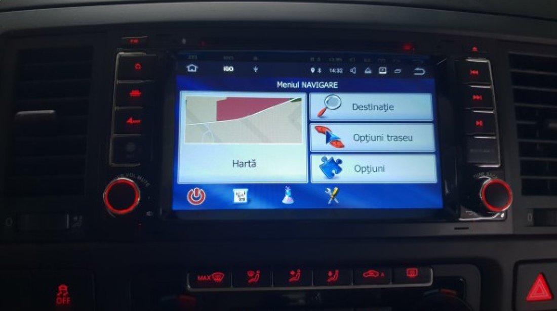 NAVIGATIE ANDROID 9.0 DEDICATA VW TRANSPORTER T5 ECRAN IPS 16GB 2GB RAM INTERNET 3G WIFI QUAD-CORE