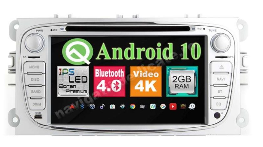 Navigatie Android 9.0 Ford Focus 2 Mondeo S-Max Tourneo Transit Internet Carkit Usb NAVD-MT9457
