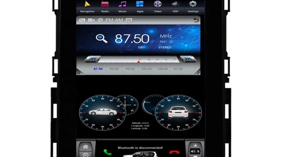 NAVIGATIE ANDROID 9 DEDICATA RENAULT MEGANE 4 ECRAN 10.4'' TESLA STYLE 4GB RAM 32GB EDT-T447-6CORE