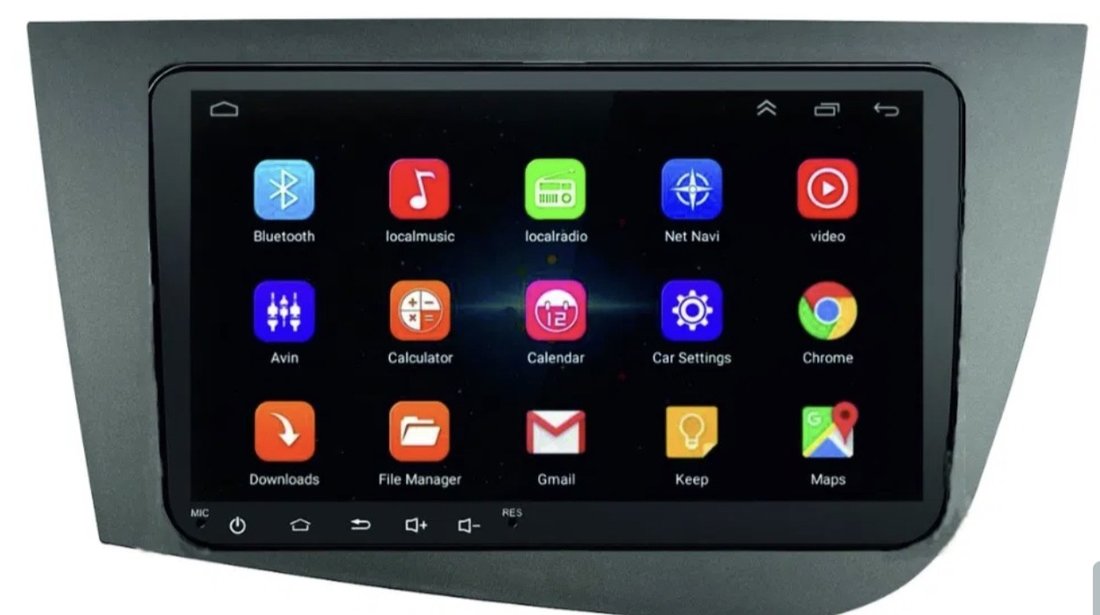 Navigatie Android - 9 inch Seat Leon Altea Toledo-dedicata+rama mare