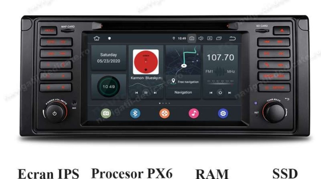 Navigatie Android BMW Seria 5 E39 X5 E53 Octa Core 4GB RAM DVD GPS Auto CARKIT NAVD-P092