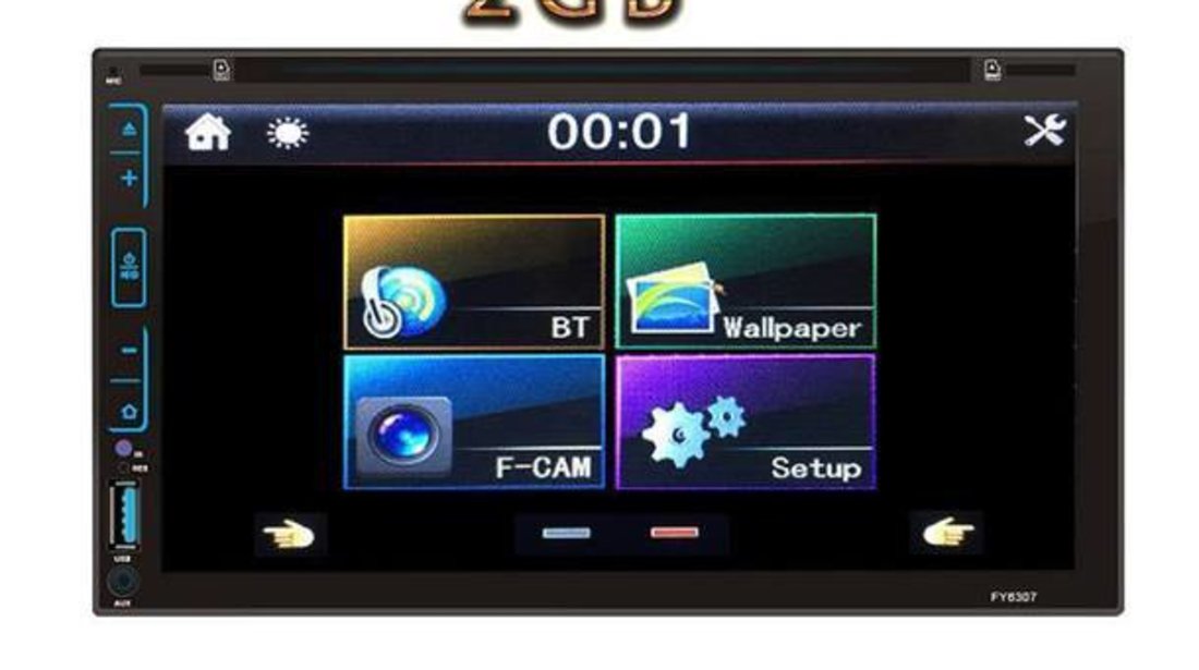 NAVIGATIE ANDROID CARPAD FORD FIESTA DVD PLAYER AUTO 2DIN CU USB SD MIRRORLINK WAZE MODEL CMP6023