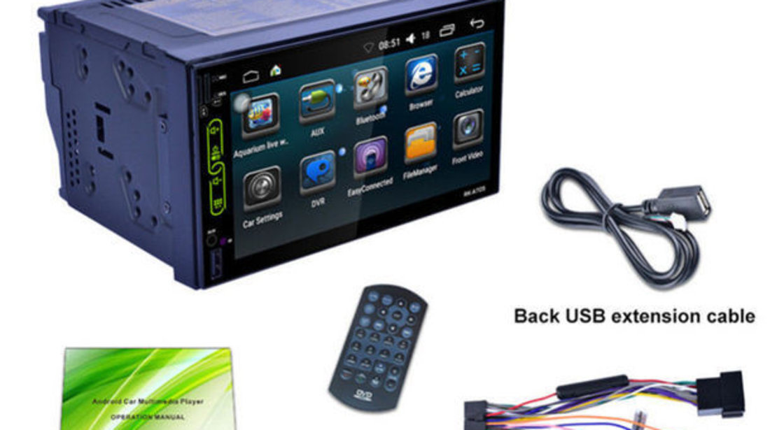 NAVIGATIE ANDROID CARPAD FORD FIESTA DVD PLAYER AUTO 2DIN CU USB SD MIRRORLINK WAZE MODEL CMP6023