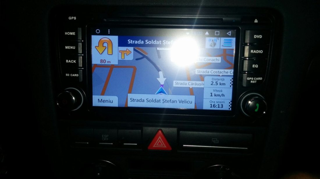 NAVIGATIE ANDROID DEDICATA AUDI A3 8P 7'' 16GB 2GB RAM WIFI DVR CARKIT BLUETOOTH MIRROR LINK GPS