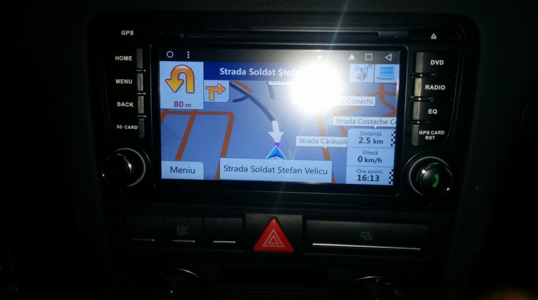 NAVIGATIE ANDROID DEDICATA AUDI A3 S3 RS3 7'' 16GB 2GB RAM WIFI DVR CARKIT BLUETOOTH MIRROR LINK GPS