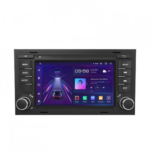 Navigatie Android Dedicata Audi A4 B6 B7 (2001 - 2008), 7Inch, 4Gb Ram, 64Gb Stocare, Bluetooth, WiF...