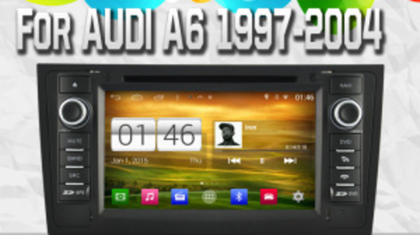 NAVIGATIE ANDROID DEDICATA AUDI A6 C5 1997 2004 WITSON W2-M102 PLATFORMA S160 QUAD CORE 16 GB 3G DVR
