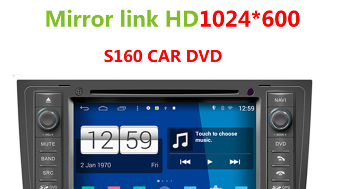 NAVIGATIE ANDROID DEDICATA AUDI A6 C5 1997 2004 WITSON W2-M102 PLATFORMA S160 QUAD CORE 16 GB 3G DVR