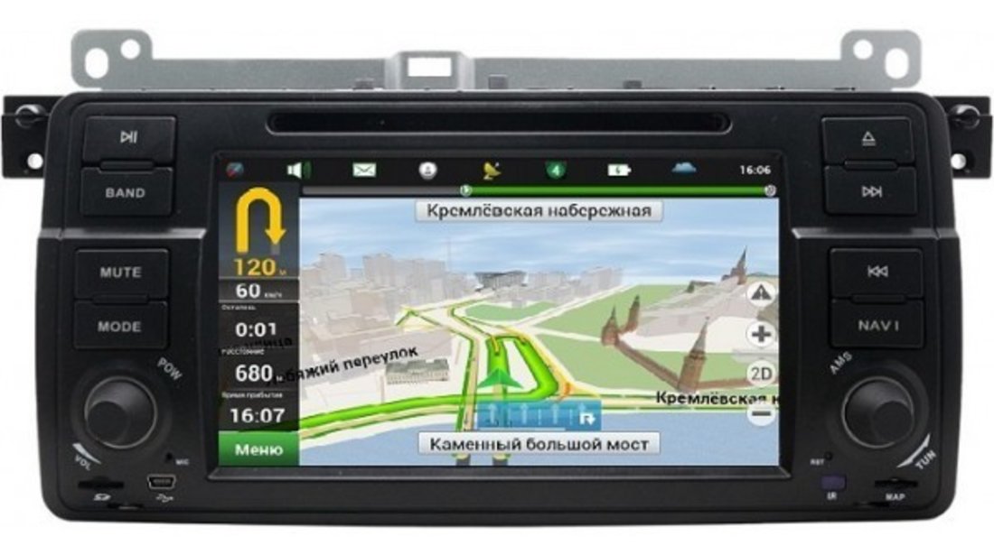 NAVIGATIE ANDROID DEDICATA BMW SERIA 3 E46 M3 EDT-G052 OCTACORE 2 GB RAM DDR3 32 GB MEMORIE