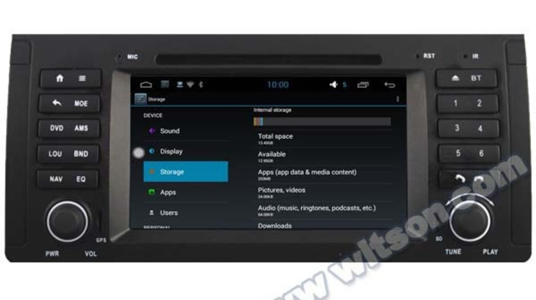 NAVIGATIE ANDROID DEDICATA BMW SERIA 5 E39 M5 X5 E53 SERIA 7 E38 WITSON W2-F9757B WAZE 3G WIFI 16GB