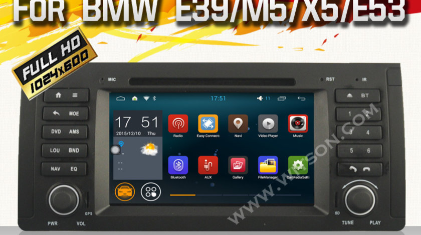 NAVIGATIE ANDROID DEDICATA BMW SERIA 5 E39 M5 X5 E53 SERIA 7 E38 WITSON W2-F9757B WAZE 3G WIFI 16GB