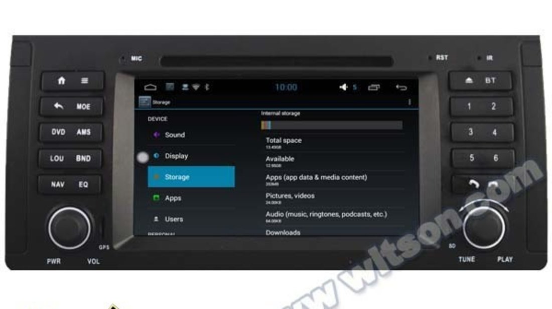 NAVIGATIE ANDROID DEDICATA BMW SERIA 5 - E39 WITSON W2-F9757B WAZE 3G WIFI 16GB