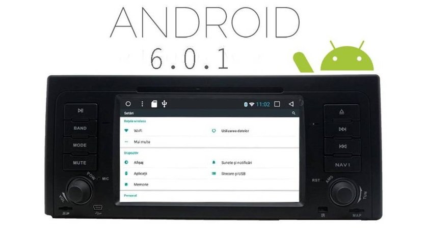 NAVIGATIE ANDROID DEDICATA BMW X5 E53 SERIA 5 E39 SERIA 7 E38 INTERNET 3G WAZE QUAD-CORE 1,6GHZ 16GB