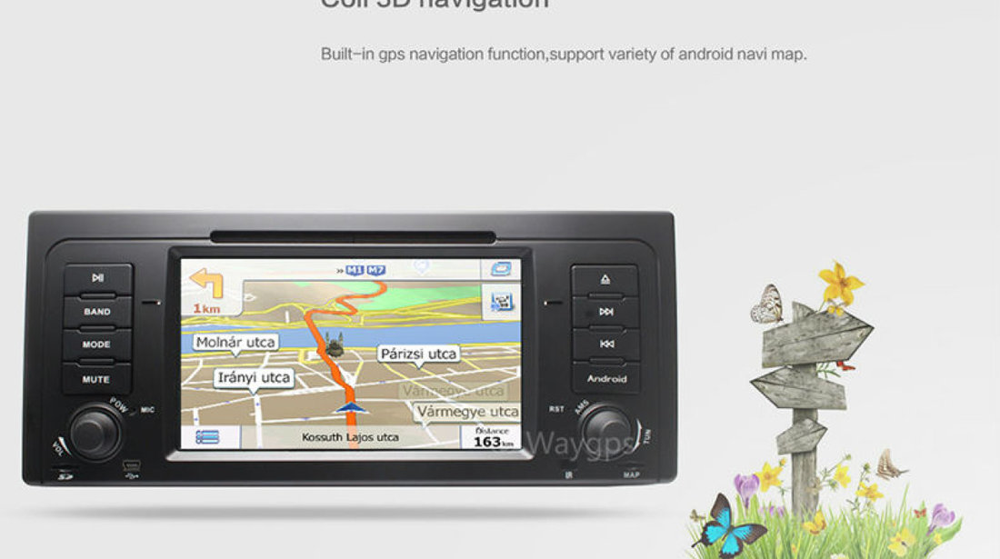 NAVIGATIE ANDROID DEDICATA BMW X5 E53 SERIA 5 E39 SERIA 7 E38 INTERNET 3G WAZE QUAD-CORE 1,6GHZ 16GB